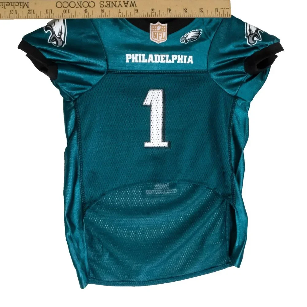Pets First NFLPA Jalen Hurts Green Jersey for Dogs & Cats Size Large